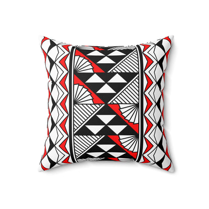 Sun and Rain in Red Spun Polyester Square Pillow