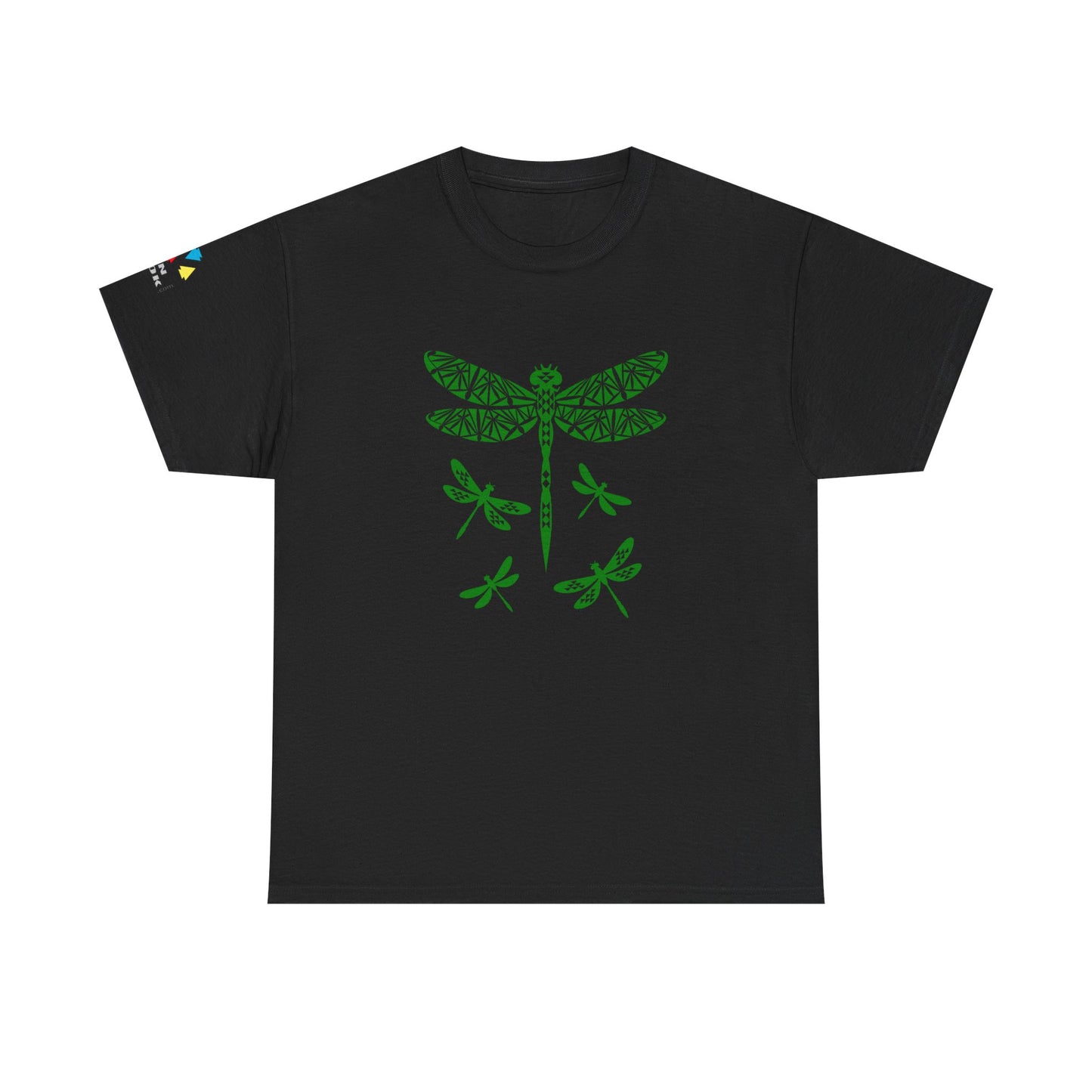 Native Dragonfly in Green Gildan Unisex Tee