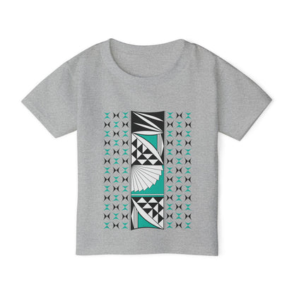 Aqua Southwest Sunrise Toddler T-Shirt - Modern Geometric Design