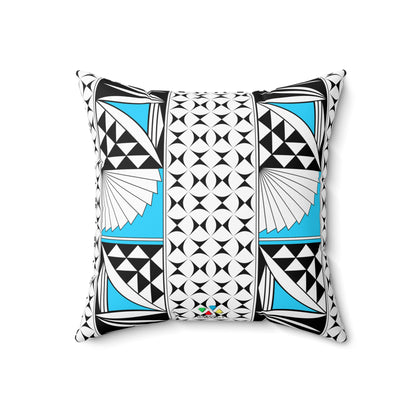 Southwest Sunrise in Turquoise Square Pillow