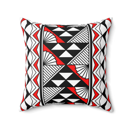 Sun and Rain in Red Spun Polyester Square Pillow