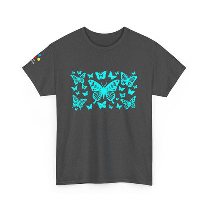 Butterfly Dance in Turquoise Gildan Unisex Tee