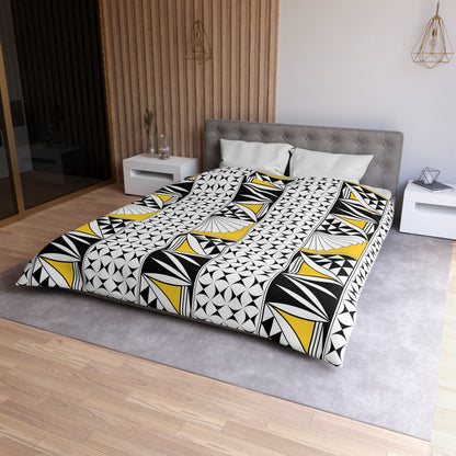 Southwest Sunrise in Yellow Microfiber Duvet Cover