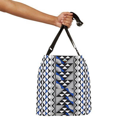 Blue Native Sun and Rain Adjustable Tote Bag