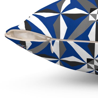 Morning Star in Blue Square Pillow