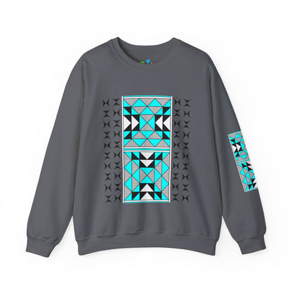 Sacred Mountains in Turquoise Unisex Sweatshirt