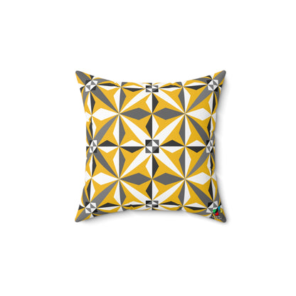 Morning Star in Yellow Square Pillow