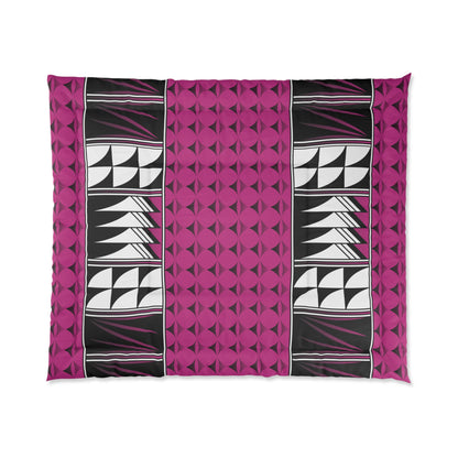 Southwest Feather Blessing on Pink Comforter
