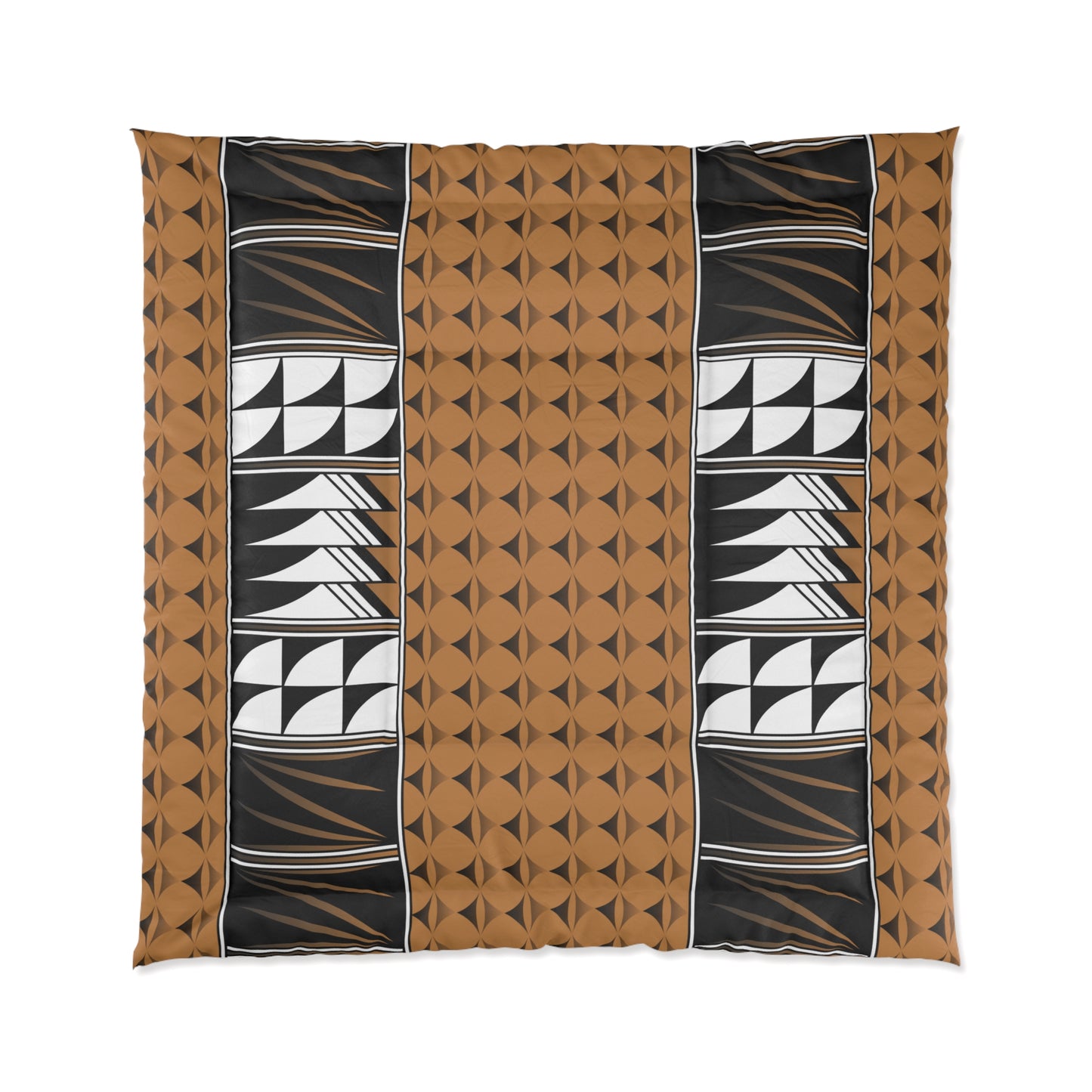 Southwest Feather Blessing on Light Brown Comforter
