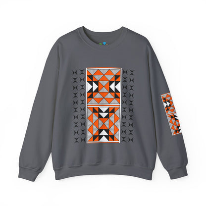 Sacred Mountains in Orange Unisex Sweatshirt