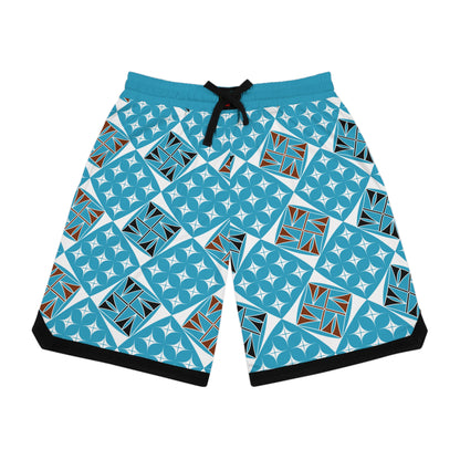 Sacred Universe in Turquoise Basketball Rib Shorts