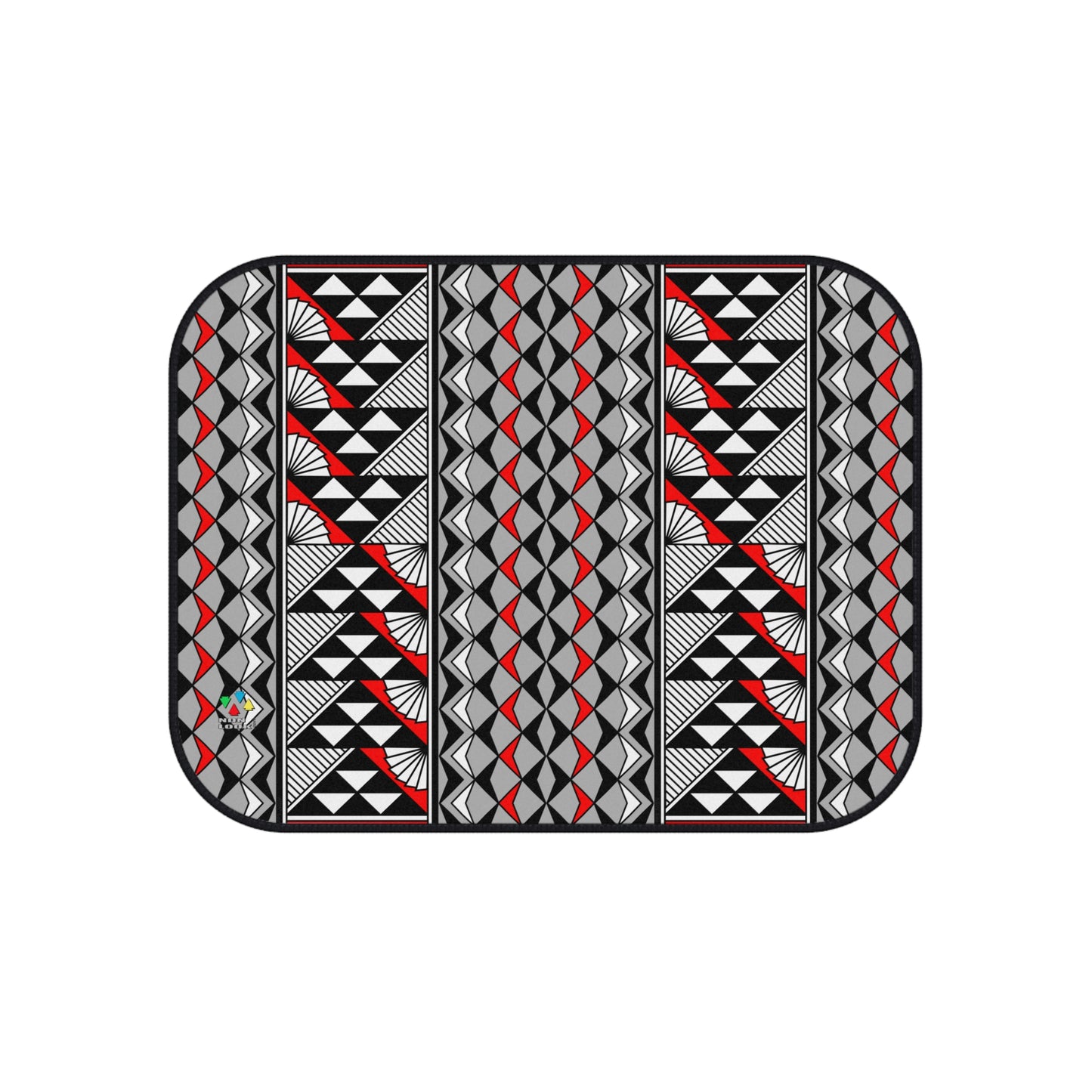 Sun and Rain in Red Car Mats (Set of 4)