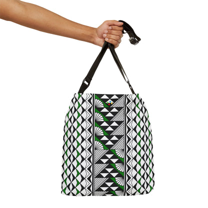 Green Native Sun and Rain Adjustable Tote Bag