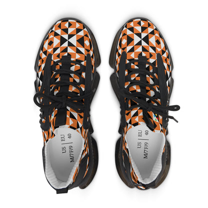 Sacred Mountains in Orange Women's Mesh Sneakers