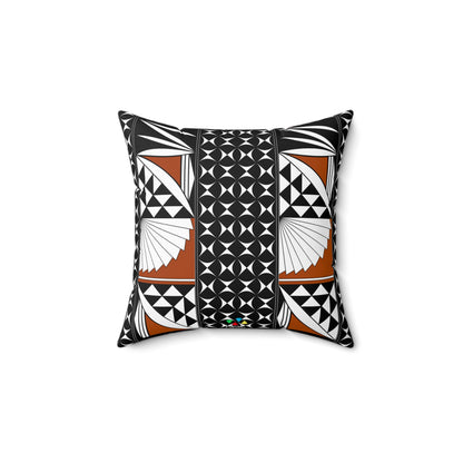 Southwest Sunset in Rust Square Pillow