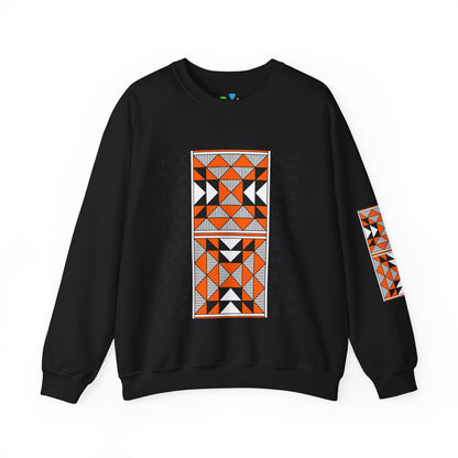 Sacred Mountains in Orange Unisex Sweatshirt