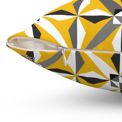 Morning Star in Yellow Square Pillow