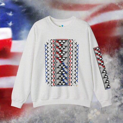 Sun and Rain in Red/White/Blue Unisex Sweatshirt