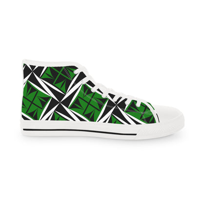 Sacred Winds in Green High Top Sneakers