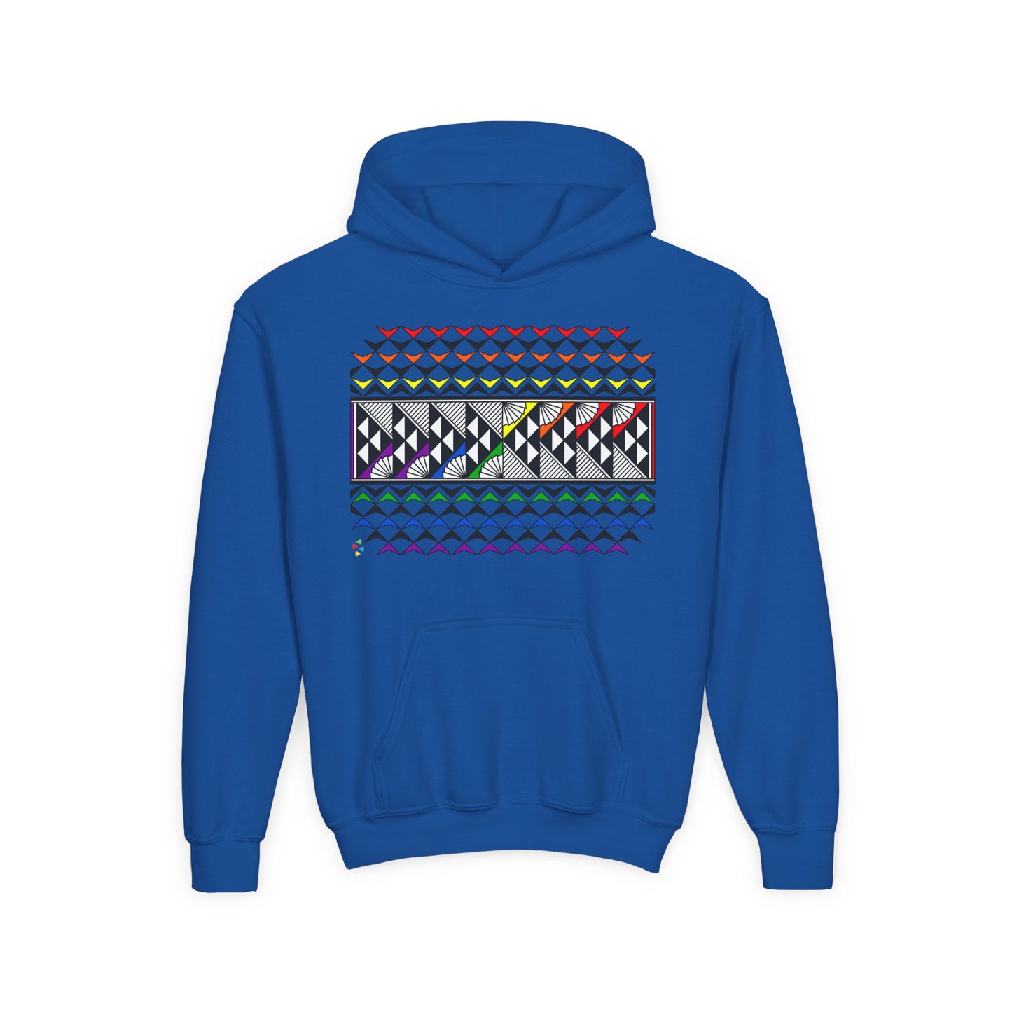 Rainbow Rain and Sun Youth Heavy Blend Hooded Sweatshirt