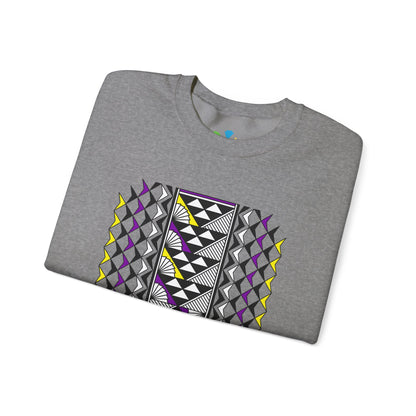Sun and Rain in Purple/Yellow Unisex Sweatshirt