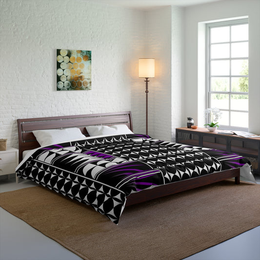 Southwest Feather Blessing in Purple Comforter