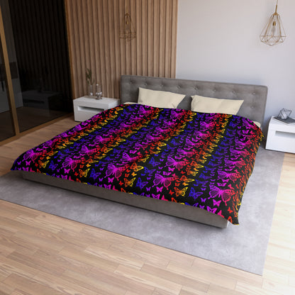 Rainbow Butterflies Microfiber Duvet Cover