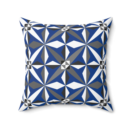 Morning Star in Blue Square Pillow
