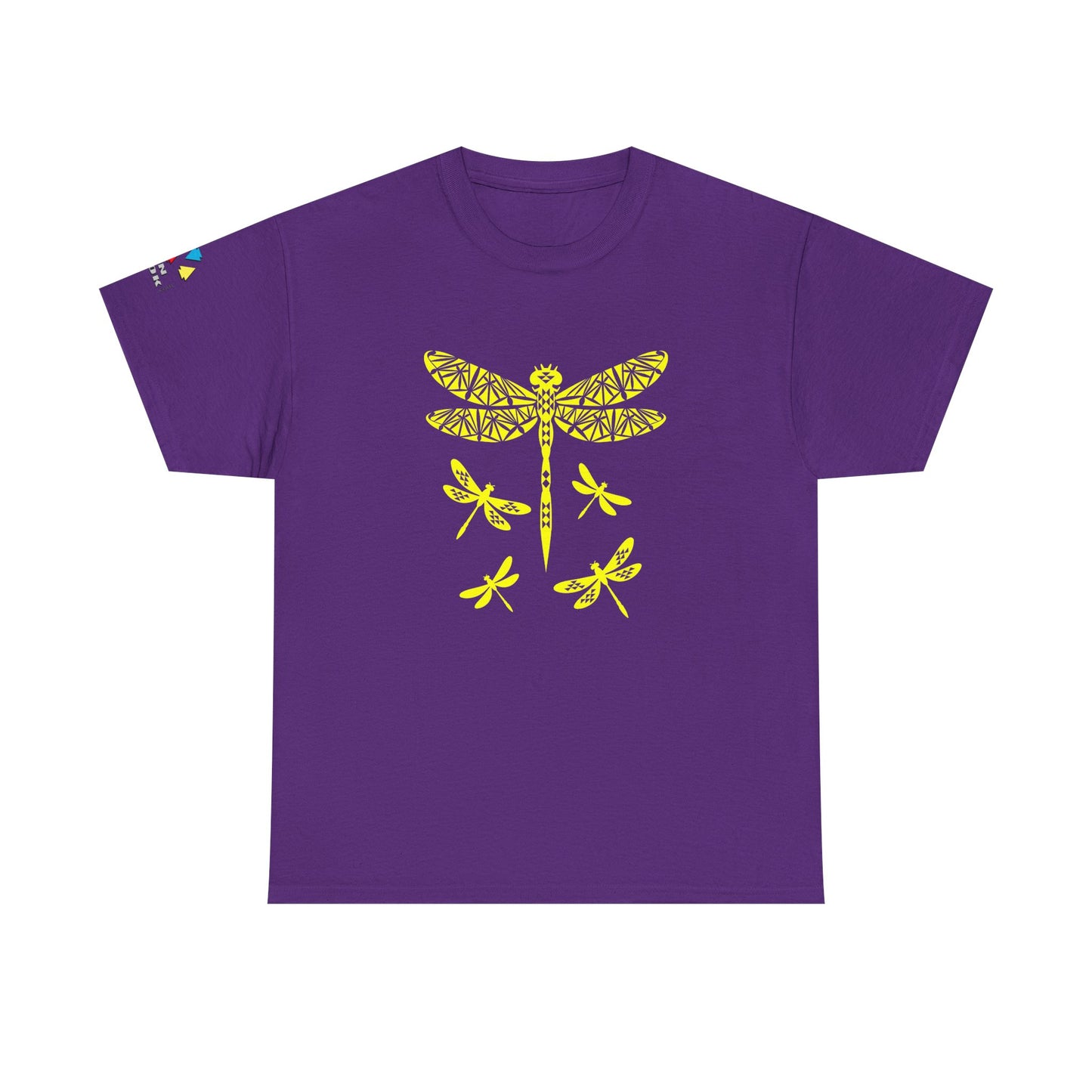 Native Dragonfly in Yellow Gildan Unisex Tee