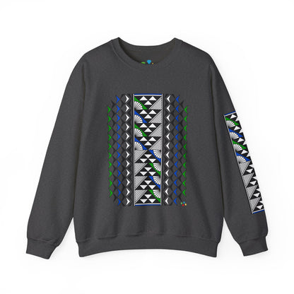 Sun and Rain in Green/Blue Unisex Sweatshirt