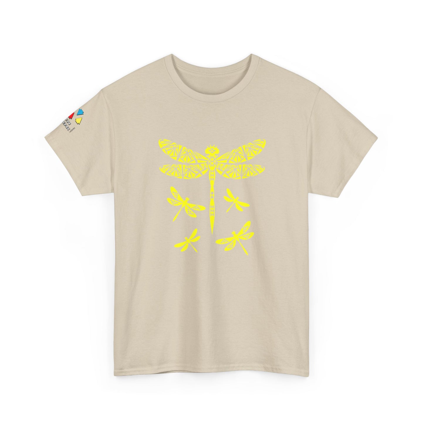 Native Dragonfly in Yellow Gildan Unisex Tee