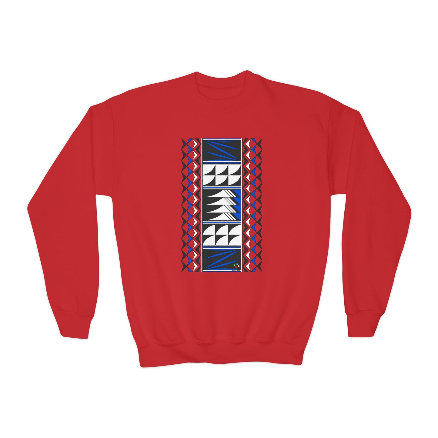 Feather Blessings in Blue Youth Crewneck Sweatshirt