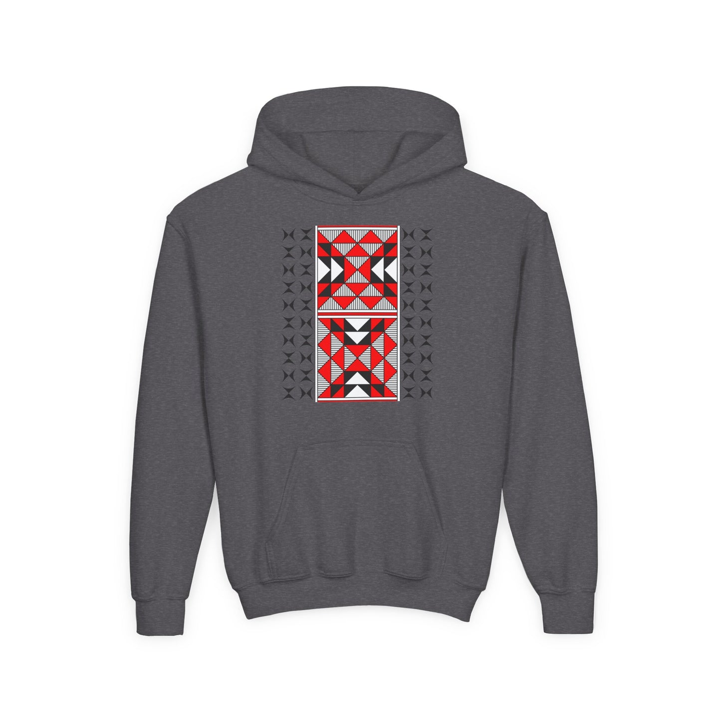 Sacred Mountains in Red Youth Heavy Blend Hooded Sweatshirt