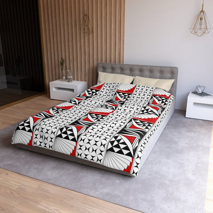 Southwest Sunrise in Red Microfiber Duvet Cover