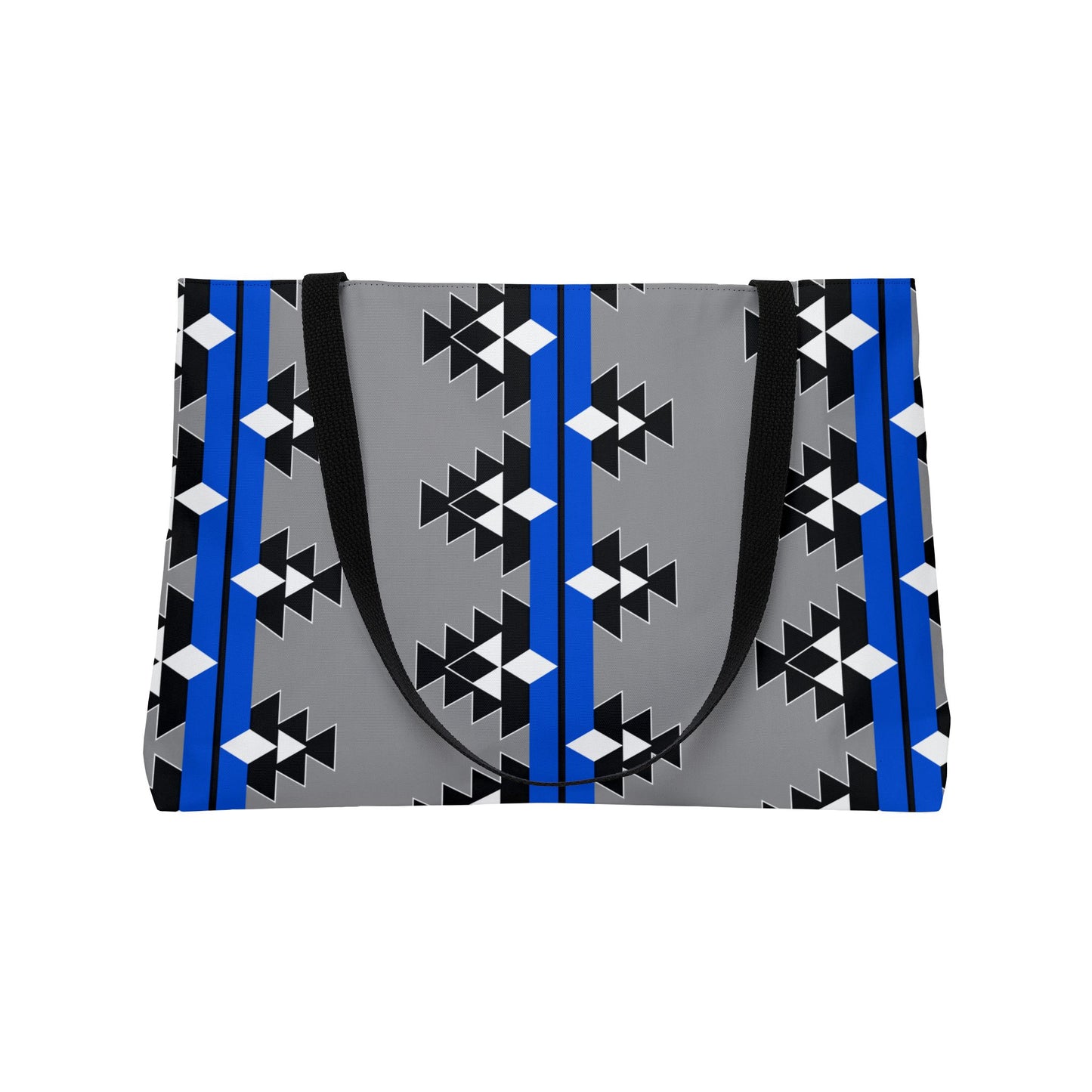 Native Woven Stories in Blue Weekender Tote Bag