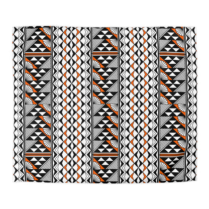 Sun and Rain in Orange Microfiber Duvet Cover