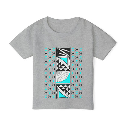 Turquoise Southwest Sunrise Toddler T-Shirt - Modern Geometric Design
