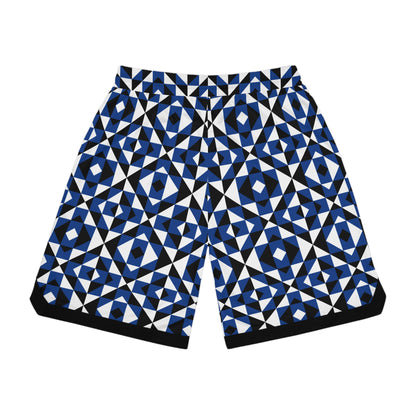 Blue Sacred Mountains Basketball Rib Shorts