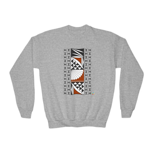 Southwest Sunrise in Rust Youth Crewneck Sweatshirt