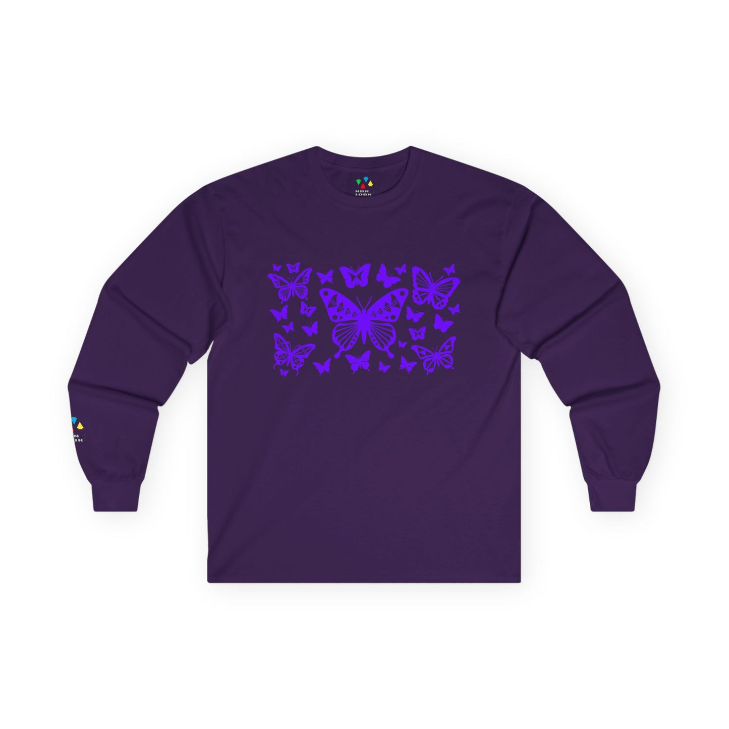 Butterfly Dance in Purple Unisex Long Sleeve Tee