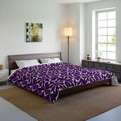 Southwest Desert Flower in Purple Comforter