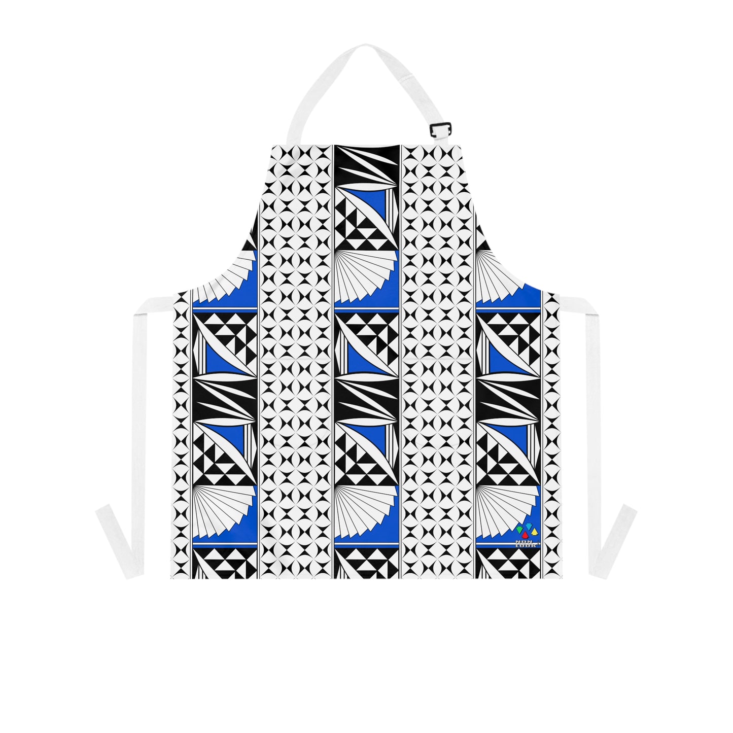 Southwest Sunrise 3 Row Blue Two Pocket Apron
