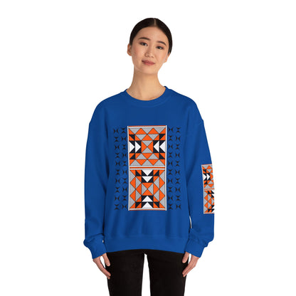 Sacred Mountains in Orange Unisex Sweatshirt