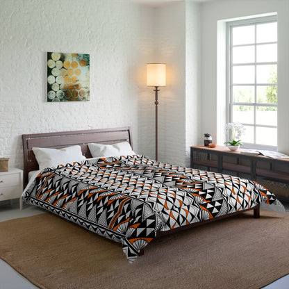 Southwest Rain and Sun in Orange Comforter