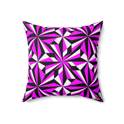 Desert Flowers in Pink Square Pillow