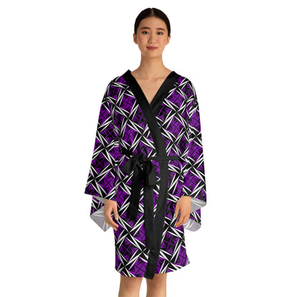 Sacred Winds in Purple Kimono Robe – Where Comfort Meets Native Grace