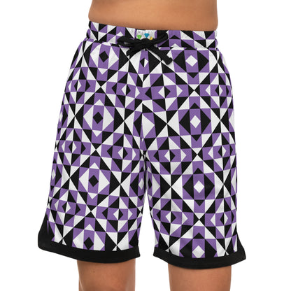 Light Purple Sacred Mountains Basketball Rib Shorts