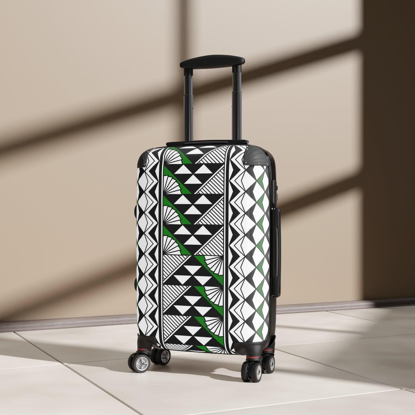 Southwest Rain and Sun in Green Suitcases