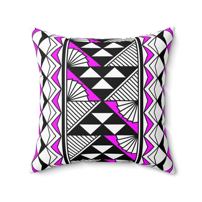 Sun and Rain in Pink Spun Polyester Square Pillow