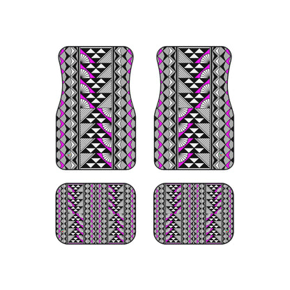 Sun and Rain in Pink Car Mats (Set of 4)